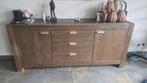 Houten dressoir met natuursteen in het midden, Huis en Inrichting, Kasten | Dressoirs, Ophalen of Verzenden, Gebruikt, 25 tot 50 cm