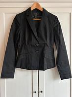 Zwarte katoenen getailleerde blazer van H&M maat 36, H&M, Zwart, Ophalen of Verzenden, Zo goed als nieuw