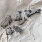 Hysterische Zeehonden familie aardewerk vintage, Verzamelen, Beelden en Beeldjes, Ophalen of Verzenden, Zo goed als nieuw