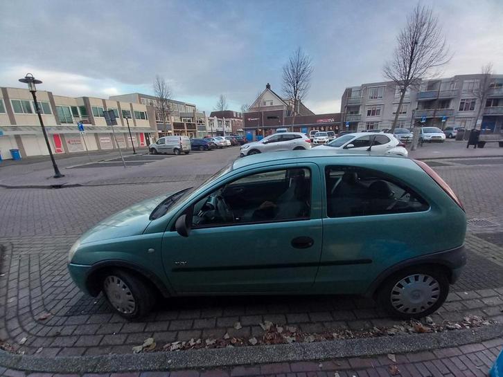Opel Corsa 1.2 16V 3D 2003 Groen/blauw, Auto's, Opel, Particulier, Corsa, Benzine, C, Hatchback, Handgeschakeld, Origineel Nederlands