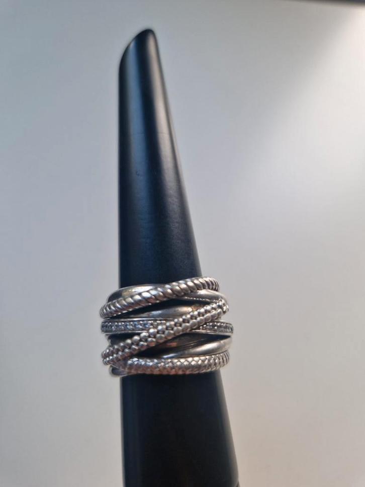 Ti Sento Zilveren Ring Maat 54 - Zo Goed Als Nieuw!, Sieraden, Tassen en Uiterlijk, Ringen, Zo goed als nieuw, Dame, 17 tot 18