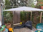 Parasol met voet en opberghoes, Ophalen, Zo goed als nieuw, 2 tot 3 meter, Zweefparasol
