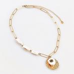 Paperclip Schakelketting Dames  RVS Geel Gold Plated, Overige materialen, Verstelbaar, Birgitta-Gracht 33, 6465 EL Kerkrade, Nederland