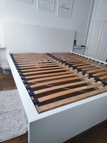 Bedframe and Slatted bed base -  MALM Ikea 180 x 200 white - afbeelding 4