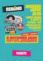2 kaarten Rewind XXL party AFAS 9 oktober 2025, Twee personen