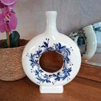 Vintage Italiaanse "Donut" Vaas, Huis en Inrichting, Woonaccessoires | Vazen, Blauw, Aardewerk of Porselein, Ophalen of Verzenden