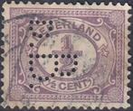 Nederland- 1899-1913 - Cijfer- NVPH-50 - Perfin - Gestempeld, Postzegels en Munten, Postzegels | Nederland, Verzenden, T/m 1940