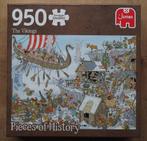 Puzzel Jumbo Pieces of History The vikings 950 stukjes, Hobby en Vrije tijd, Denksport en Puzzels, 500 t/m 1500 stukjes, Legpuzzel