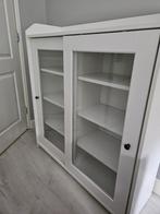 Vitrinekast HAUGA wit, Huis en Inrichting, Kasten | Vitrinekasten, Ophalen, Gebruikt, 50 tot 100 cm, 150 tot 200 cm
