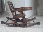 Unieke Antieke verstelbare kinder schommelstoel op wieltjes, Antiek en Kunst, Antiek | Meubels | Stoelen en Banken, Ophalen