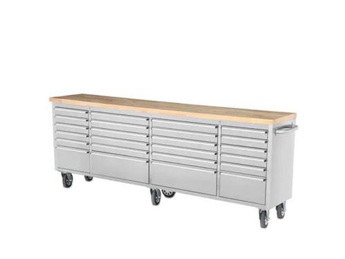 Stahlworks Werkbank Deluxe RVS 96 inch 15 drawers, Doe-het-zelf en Verbouw, Werkbanken, Nieuw, Ophalen
