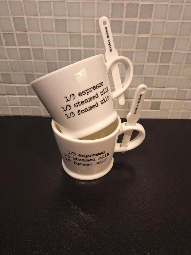 Riviera Maison Kopjes & Theepot, Huis en Inrichting, Keuken | Servies, Gebruikt, Kop(pen) en/of Schotel(s), Overige stijlen, Keramiek