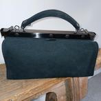 Mooie zwart suede handtas (dokterstas model), Ophalen, Zo goed als nieuw, Zwart, Handtas