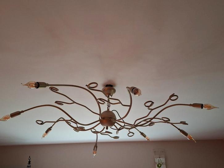 Moderne Kroonluchter Maroeska Metz - Nieuwstaat! Mat chroom, Huis en Inrichting, Lampen | Hanglampen, Zo goed als nieuw, Minder dan 50 cm