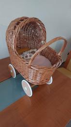 Vintage rieten poppenwagen, Kinderen en Baby's, Speelgoed | Poppen, Ophalen, Gebruikt, Overige typen