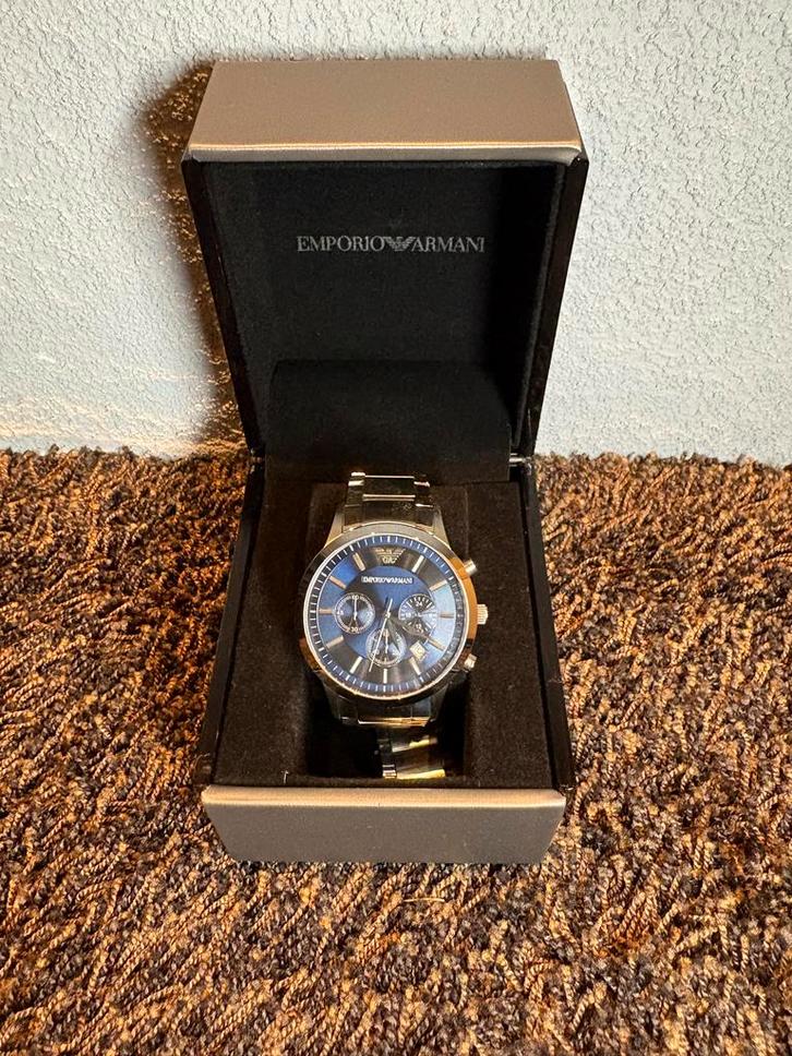 Emporio Armani AR2448 - Gloednieuw!, Sieraden, Tassen en Uiterlijk, Horloges | Heren, Nieuw, Polshorloge, Overige merken, Staal