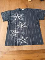 Punk Zwart T-shirt met sterren - Delta Weight, Ophalen of Verzenden, Gedragen, Zwart, Korte mouw