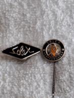 SOLEX , 2  FRAAIE, VINTAGE SPELDEN/ PIN, Zie tekst, Verzenden, Zo goed als nieuw, Merk, Speldje of Pin