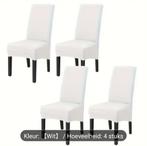 4 NIEUWE  witte stoelhoezen, Ophalen of Verzenden, Nieuw, Wit, Stof