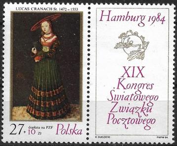 Polen 1984 mi.2920 SCHILDERIJ nom. 27 + 10 Zl postfris + tab beschikbaar voor biedingen