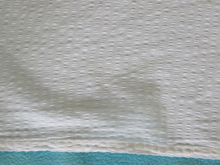 Vintage lapje stof wit seersucker 2, Hobby en Vrije tijd, Stoffen en Lappen, Zo goed als nieuw, Katoen, 30 tot 120 cm, 30 tot 200 cm