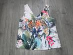 EXQUISS’S tropical panter zomer tank top blouse maat M, Maat 38/40 (M), Zonder mouw, Ophalen of Verzenden, Wit