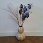 Vaas met Kunt Bloemen en Pluimen van Countryfield Nieuw !, Overige kleuren, Nieuw, Ophalen of Verzenden, Glas