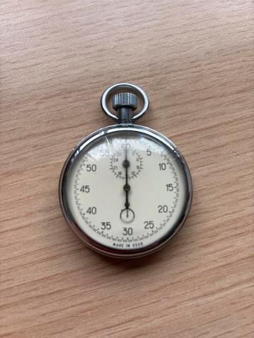 Vintage USSR Stopwatch - Mechanisch beschikbaar voor biedingen