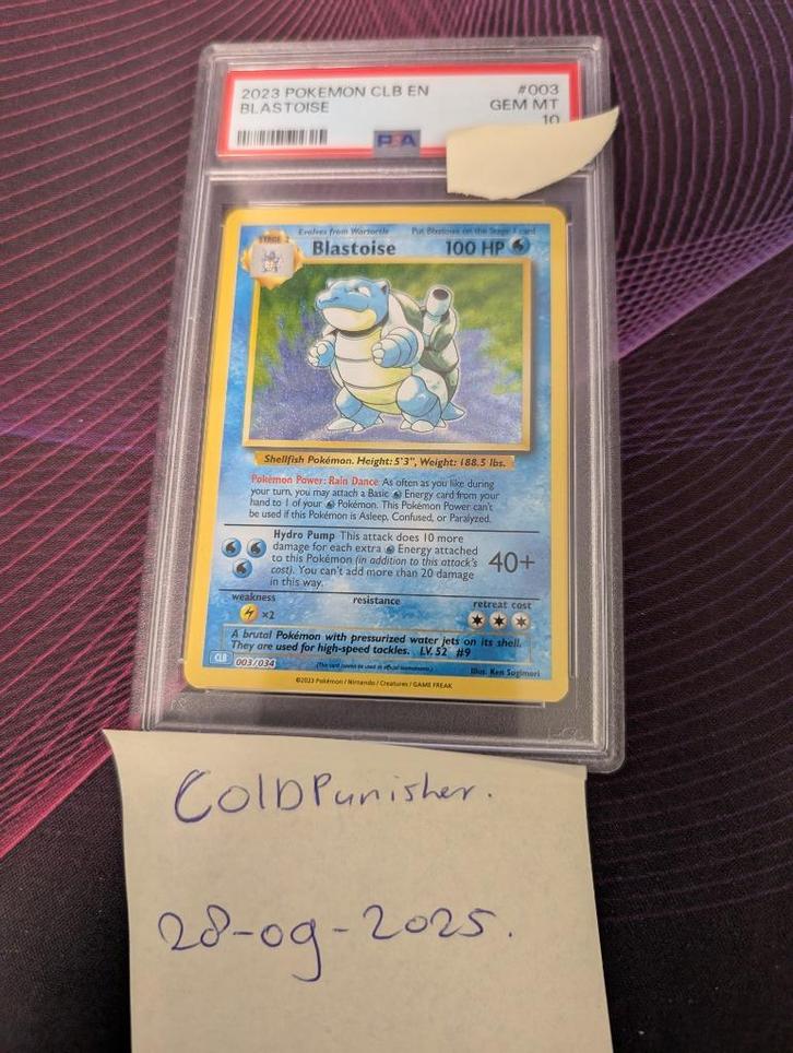 Blastoise - PSA 10 - # 003 - Pokemon, Hobby en Vrije tijd, Verzamelkaartspellen | Pokémon, Nieuw, Losse kaart, Ophalen