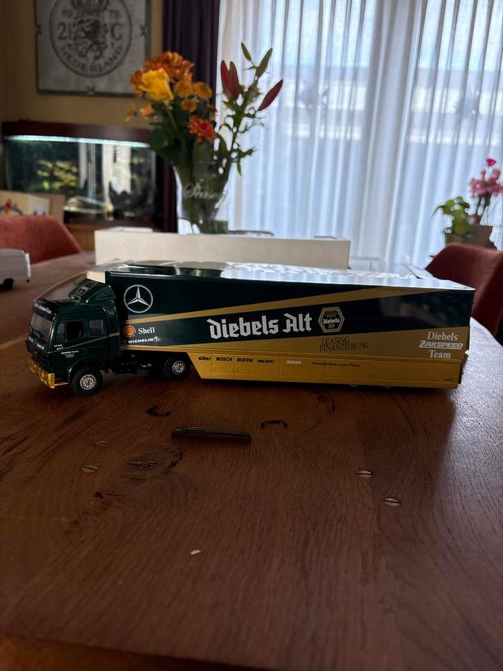 Elgior 1:43 DTM Mercedes Diebels Zakspeed, Hobby en Vrije tijd, Modelauto's | 1:43, Gebruikt, Bus of Vrachtwagen, Overige merken