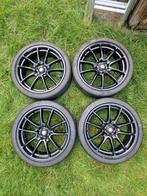Velgen met banden 4x100 17" anti slip banden, Auto-onderdelen, Banden en Velgen, Ophalen, Gebruikt, 17 inch, 205 mm