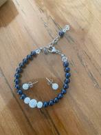 Sieraden abrazi armband en ketting blauw met steentjes, Ophalen of Verzenden, Zo goed als nieuw, Blauw
