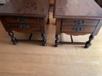 2 Mooie vintage bijzettafels uit Amerika, Ophalen, Gebruikt, 50 tot 100 cm, 25 tot 50 cm