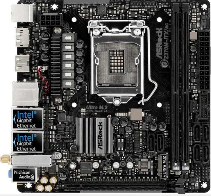ASRock Z370M-ITX/ac socket 1151, Computers en Software, Moederborden, Gebruikt, DDR4, Verzenden