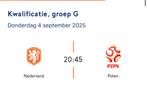 Gezocht: Tickets Nederland - Polen (voetbalwedstrijd), Drie personen of meer, September