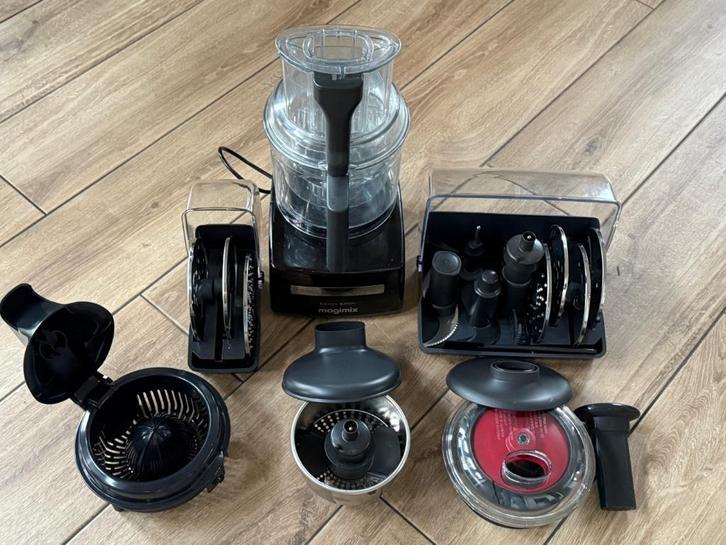 Magimix 5200 XL keukenmachine zwart, Witgoed en Apparatuur, Keukenmixers, Zo goed als nieuw, 4 liter of meer, 3 snelheden of meer