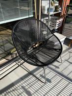 Outdoor lounge chair + foot stool, Ophalen, Outdoor lounge chair, Zwart, Zo goed als nieuw