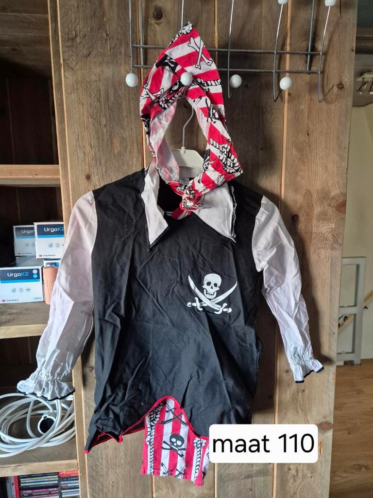 Carnavalskleding Piratenpak Maat 110, Ophalen, Gebruikt, 110 t/m 116, Jongen of Meisje
