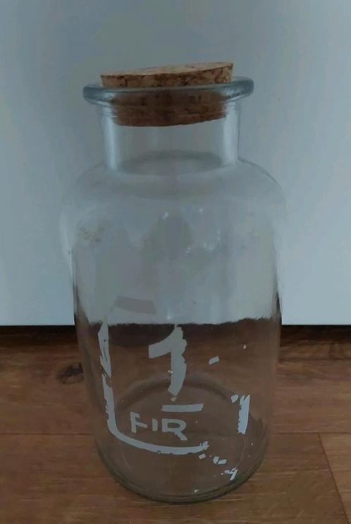 Glazen pot / stolp met kurk, Huis en Inrichting, Woonaccessoires | Stolpen, Gebruikt, Ophalen of Verzenden
