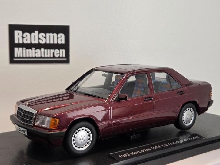 Mercedes-Benz 190e W201 Avantgarde Rosso - 1:18 Triple9, Hobby en Vrije tijd, Modelauto's | 1:18, Nieuw, Auto, Ophalen of Verzenden