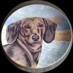 Aardewerk bord met Teckel afbeelding, Ophalen of Verzenden