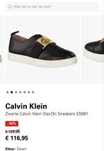 CALVIN KLEIN zwart Slip-On sneakers E5681 maat 40 designer., Ophalen of Verzenden, Zo goed als nieuw, Calvin Klein, Sneakers of Gympen