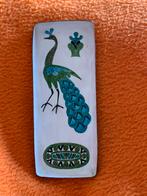 Vintage Scandinavisch koper geëmailleerd schaaltje met Pauw, Ophalen of Verzenden