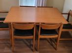 Vintage jaren 60 uitschuif eettafel demontabel, Ophalen, Gebruikt, 50 tot 100 cm, Vijf personen of meer