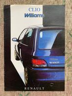 Folder brochure Renault Clio Williams 1994 izgs, Renault, Nieuw, Ophalen of Verzenden, Renault