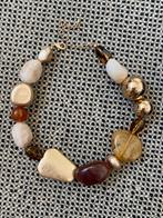 Grote Chunky Ketting - Bruin & Goud, Sieraden, Tassen en Uiterlijk, Kettingen, Overige materialen, Verstelbaar, Bruin, Nieuw