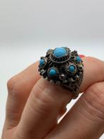 V77 Prachtige zilveren streekdracht ring maat 16, Sieraden, Tassen en Uiterlijk, Antieke sieraden, Ophalen of Verzenden, Zilver