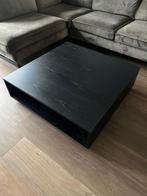 Salontafel 100x100, eiken fineer zwart, Ophalen, Modern, industrieel, Vierkant, Minder dan 50 cm
