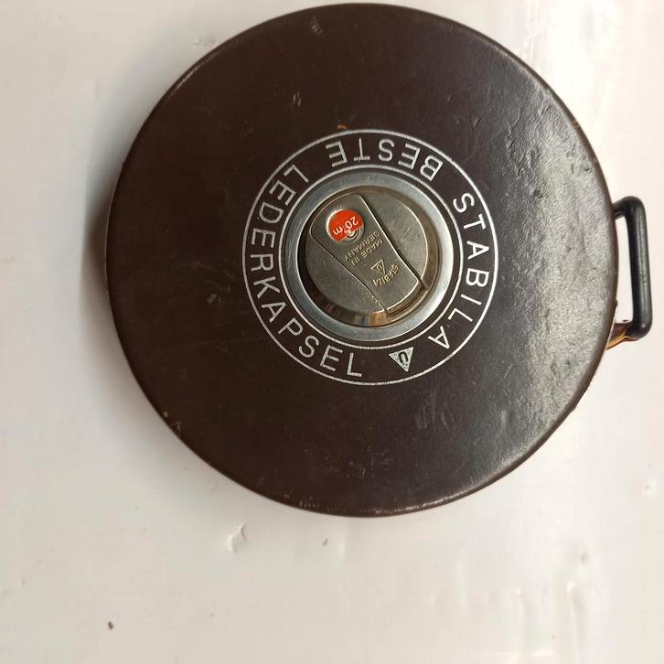Stabila  Meetlint    leer  vintage, Doe-het-zelf en Verbouw, Meetapparatuur, Gebruikt, Afstand, Ophalen of Verzenden