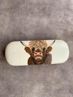 Handbeschilderde brillenkoker met Schotse hooglander, Ophalen of Verzenden, Zo goed als nieuw